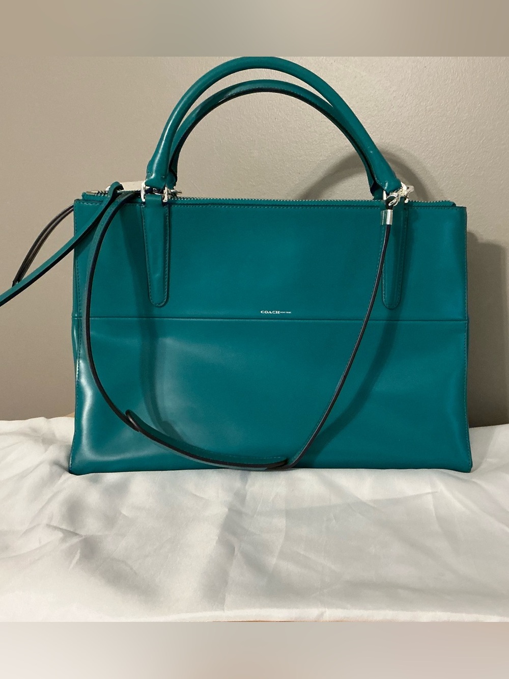 Coach Medium Borough Crossbody Satchel in Rich Teal